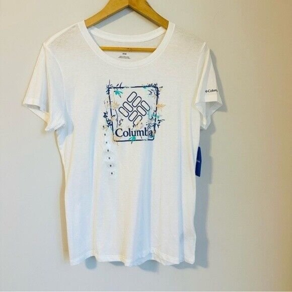 Columbia Western Winds White Short Sleeve T-shirtWomen's Size Medium - Picture 8 of 8